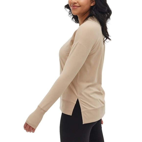 Bench Womens Active Top Size Large Tan  Soft Jersey Activewear - Picture 2 of 4